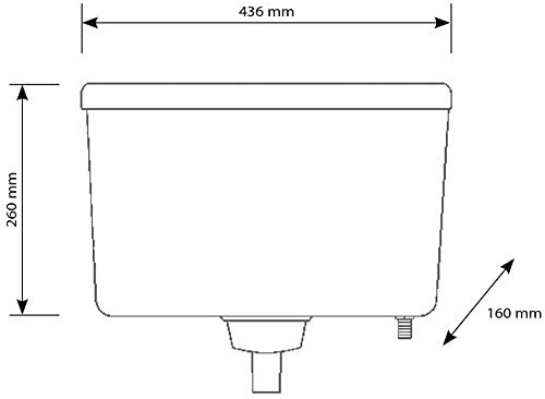 SIAMP 31014718 True Flow Concealed Cistern, White