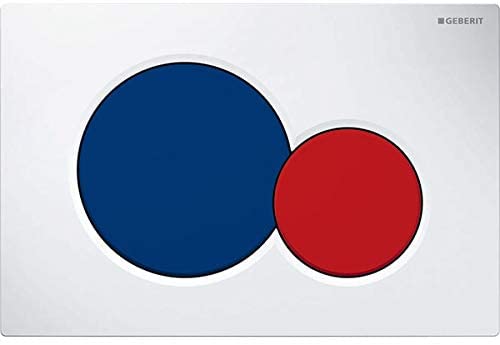 Geberit 115.770.LB.5 Sigma01 Actuator Plate for 2 Flushes of Different Powers (White/Blue/Red)