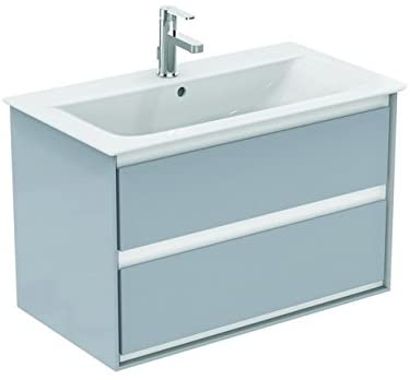 Ideal Standard Waschtischunterschrank CONNECT AIR,2 Ausz, 800x440x517mm, Eiche gr.Dek.und WeiÌÎÌ_í» matt, E0819PS