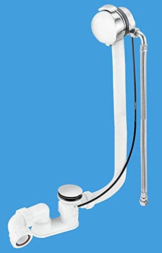 McAlpine 575mm Chrome Plated Brass Bath Filler and Overflow (Popup) HCN3165UK