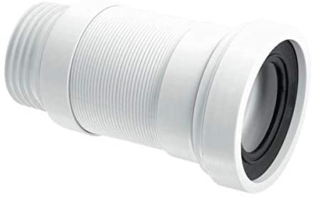 McAlpine WC-F23S Straight Flexible WC Connector-140 > 310mm, White