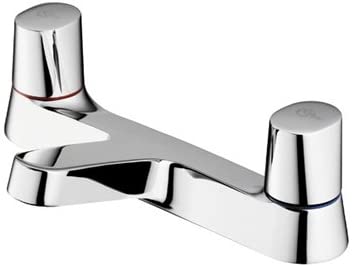 Ideal Standard B9674AA Chrome Alto Dual Knob Bath Filler with Ceramic