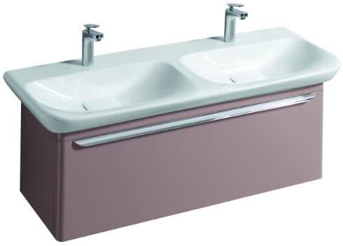 Keramag Doppelwaschtisch myDay, ohne ÌÎ̏L 1300x135x480mm KeraTect weiÌÎ̪(alpin)
