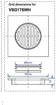 McAlpine Trapped Gully Polished Stainless Steel Tile VSG1T6WH