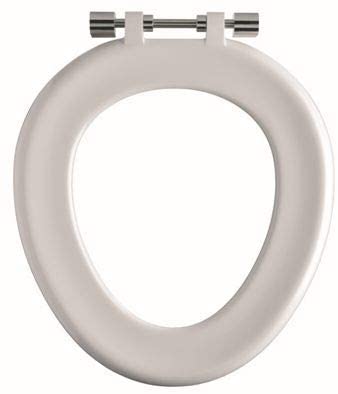 Twyford ST6881WH White Doc M Seat Ring with Stainless Steel Bottom Fix Hinges