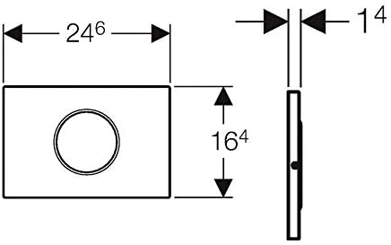 Geberit Geberit Flush System for Toilet with Dual Electronic, Network Service, Discharge, Push Button Actuation Sigma10, Auto/Free of Contact/Screw-On: Brushed Stainless Steel/Polished/Brushed (115.906. SN. 1)