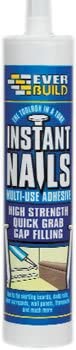 Everbuild 25INST Instant Nails Adhesive, White, 310 ml