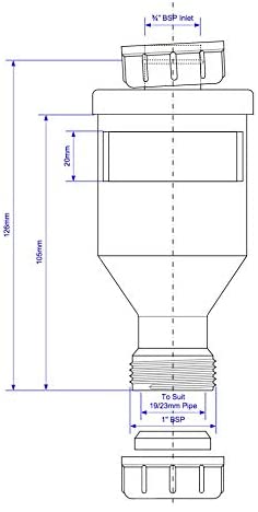McAlpine Chrome Plated Top Inlet Tun Dish TUN-4CP