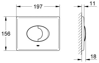 Grohe 38506 000 Chrome WC Wall Plate