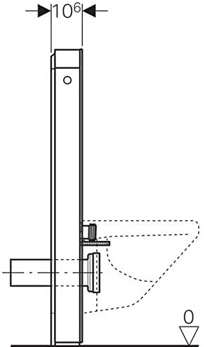 Geberit Monolith Plus 131.221. Sanitary Module for Wall-Hung WC 101 cm (Black Glass)