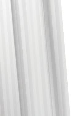 Croydex Af286122 Woven Stripe Shower Curtain White