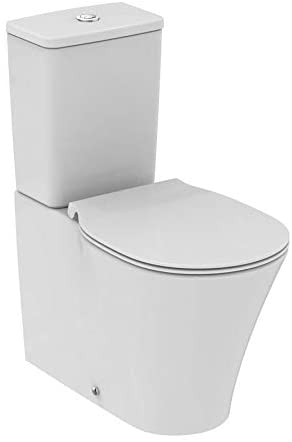 Ideal Standard E079901 Concept Air Cube Close Coupled Back-to-Wall Toilet with Horizontal Outlet & Aquablade Technology