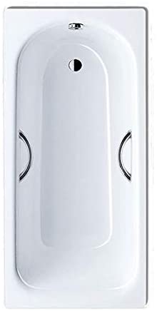 Kaldewei Eurowa 1600mm 2 Tap Hole Anti Slip & Twin Grip Bath