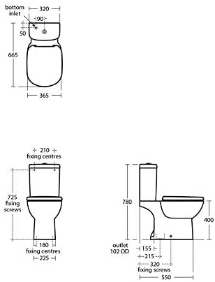 Ideal Standard T328001 Tempo Close Coupled WC Pan