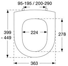 Pressalit Objecta D Polygiene Toilet Seat without Lid White Universal Flex Stainless Steel Hinge̴æäÌÝÌÕ̴Ì_171011̴Ì_BR7999