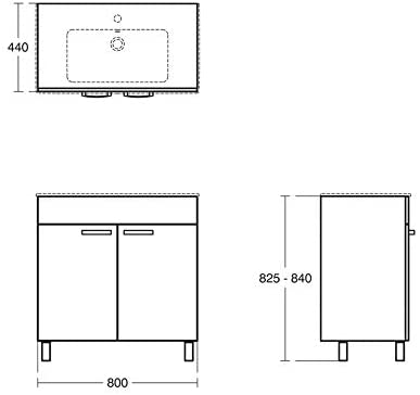 Ideal Standard E3241 Tempo 800mm Floor Standing Vanity Unit