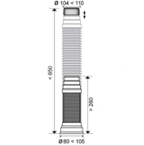 Wirquin 71260101 Lip Expandable Pipe White