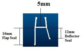 LV95667 Universal Bath Screen Seal ~ 1m Length ~ 16mm Flap fits Ideal Standard