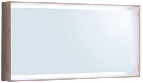 Geberit Citterio illuminated mirror element 500.570.Jl.1, 118x58x14cm, wood structure natural beige - 500.570.JI.1