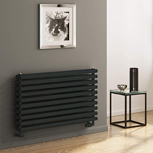 Reina Roda Anthracite Horizontal Designer Radiators 590mm x 1000mm Single Panel Central Heating