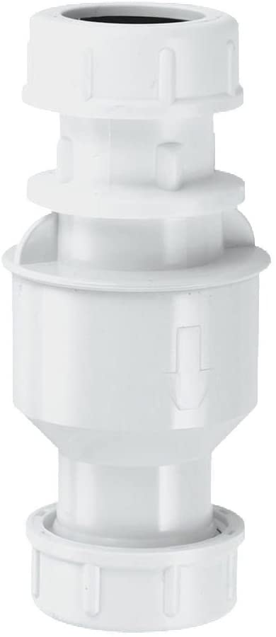 McAlpine CONVALVE in-Line Vertical Non-Return Valve, White