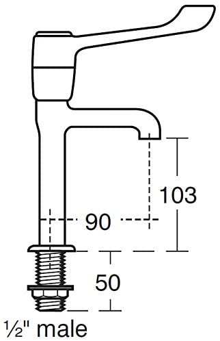 Armitage Shanks S8265AA Markwik two lever high neck tap pair
