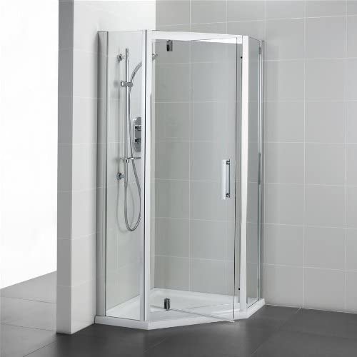 Ideal Standard L6215EO Silver Synergy 900 mm Pentagon Pivot Shower