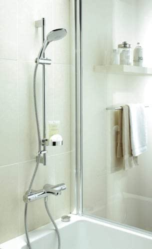 Ideal Standard A5762AA Chrome Ceratherm 200 Bath Shower Pack, Shower