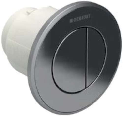Geberit 116.055. KK. 1í«Ì_Ì_ÌÎ̝ÌÎ̥í«ÌÎ_10, Recessed, Remote Control for Dual Flush Pneumatic Button, White/Gold/White