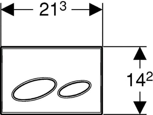 Geberit Kappa20 115228461 Actuator Plate for 2 Different Flush Powers Glossy Chrome-Plated