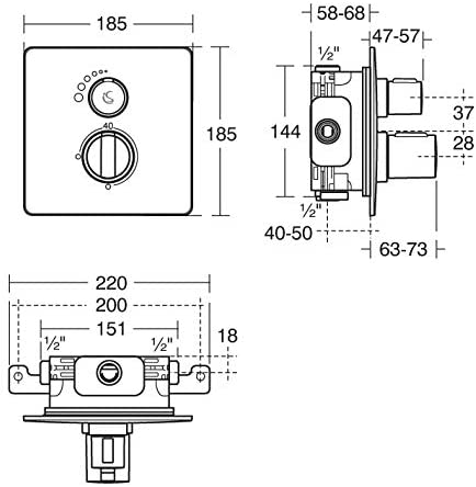 Ideal Standard A5878AA Concept Easybox Mixer Shower, Chrome