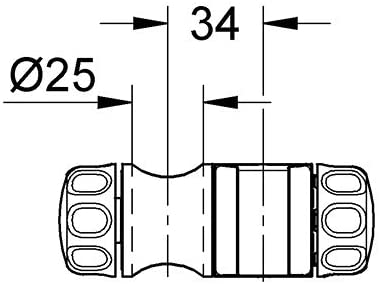 GROHE 76590000 Sliding Rail Holder, Chrome, 24.7 mm