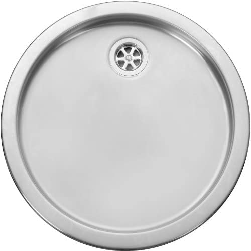 Leisure RD440BF Sink with Top-Mounted Sink, Circle, Stainless Steel, 1 Bowl, Circle