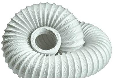 Manrose 100mm X 3m Circular Flexible PVC Hose Ducting Lightweight White 1020