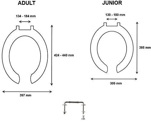 Adult : Anti Viral Raised Toilet Seat, Seat Only, Adult Size