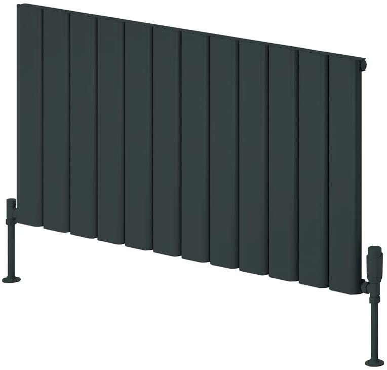Reina Vicari Single Designer Radiator, Anthracite (600mm x 400mm)