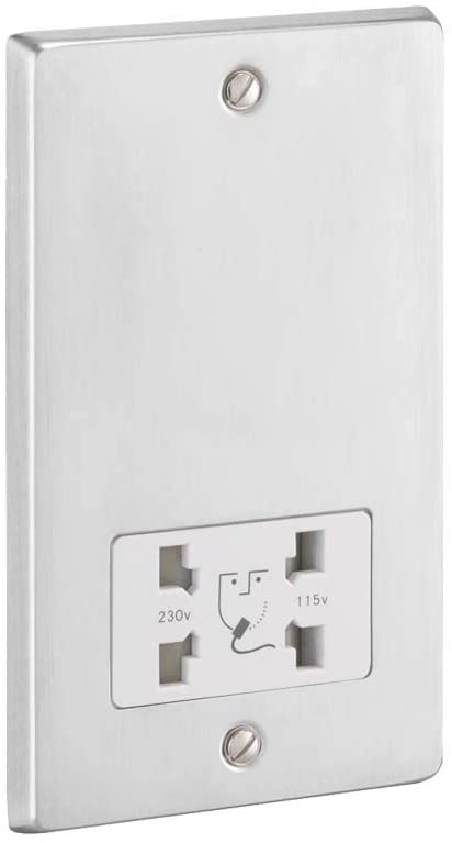 ARLEY P17SC Dual Voltage Shaving Socket Brushed Chrome Shaving Sockets