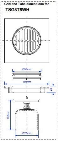 McAlpine Trapped Gully Polished Stainless Steel Tile TSG3T6WH