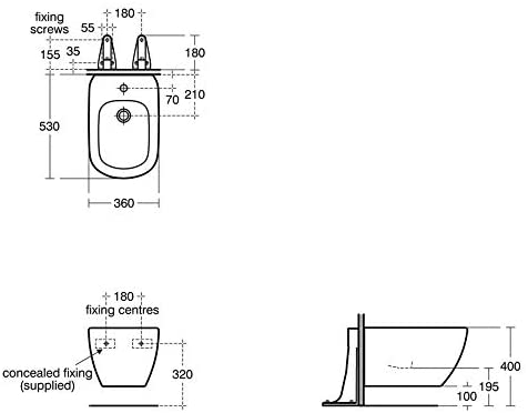 Ideal Standard T350401 Tesi Wall Mounted Bidet