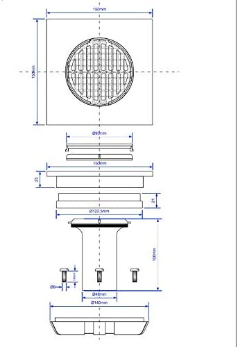 McAlpine Tiled Floor Gully Conversion Kit - White TSGCONV