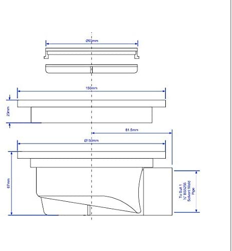 McAlpine Untrapped Concrete Ground Floor Gully FD90-T6WH