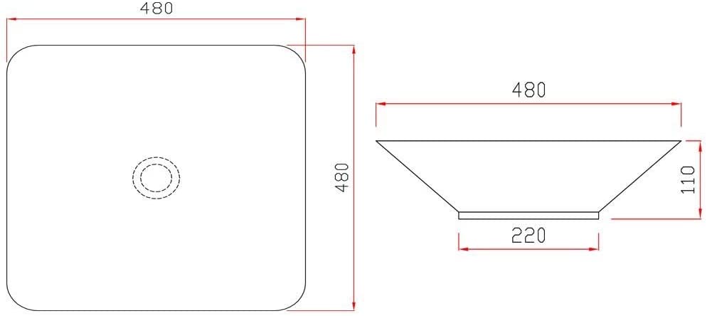 Synergy Ruby 480mm Countertop Basin SY-IVIM2255