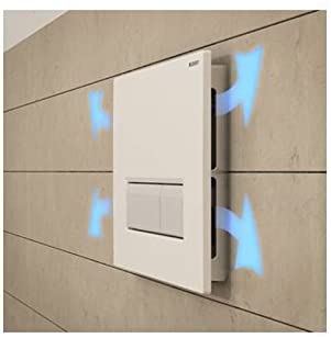 Geberit Sigma40 115.600.KR.1 Sigma40 Dual Flush Plate with Integrated Odour, Black