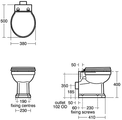 Ideal Standard U471201 Waverley Classic Back to Wall WC
