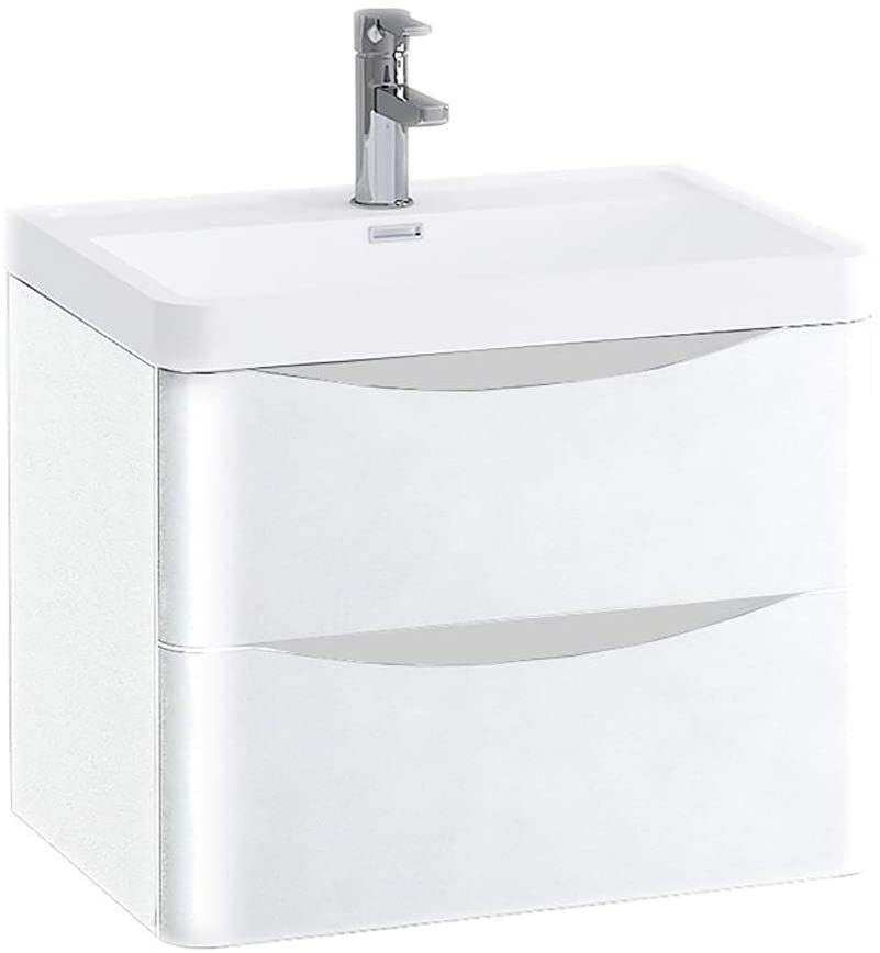 Synergy Kiev 600mm White Gloss Wall Vanity Unit SY-KIE09