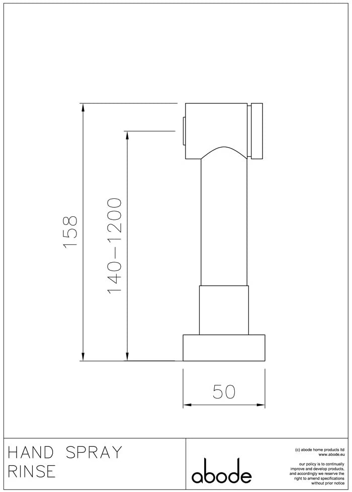 Abode Rinse Pull-out Kitchen Hand Spray AT1100