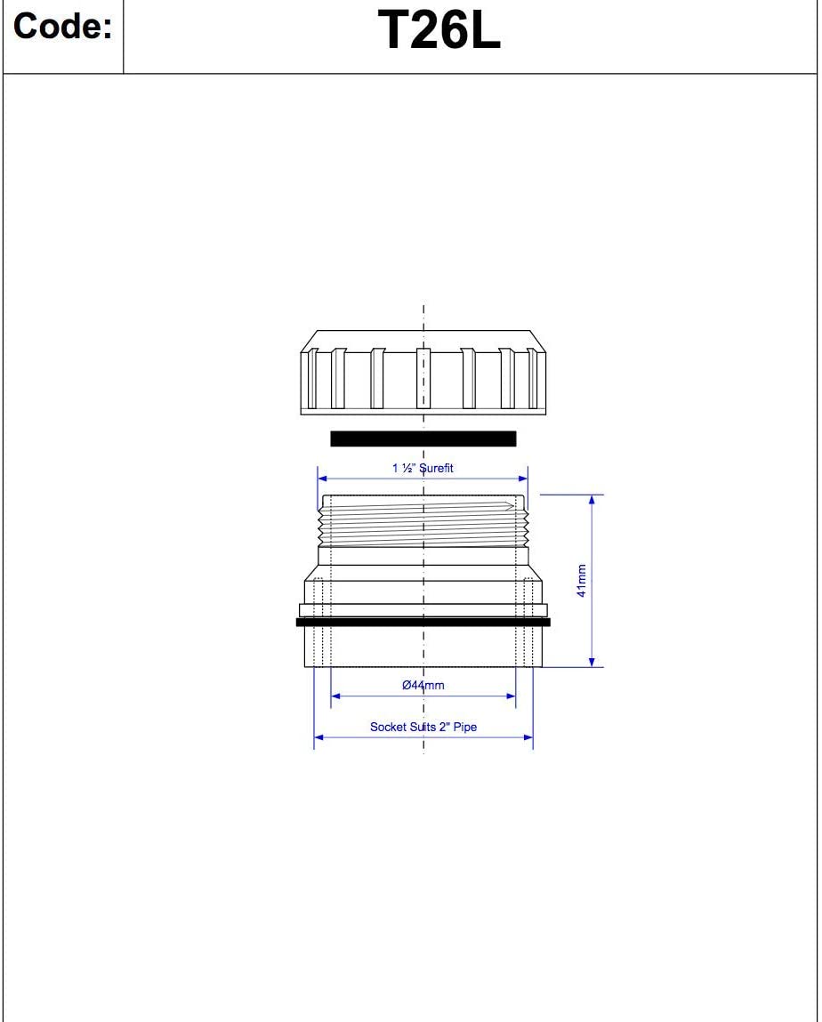 McAlpine 2" x 1å_ Reducer for Surefit Fittings T26L