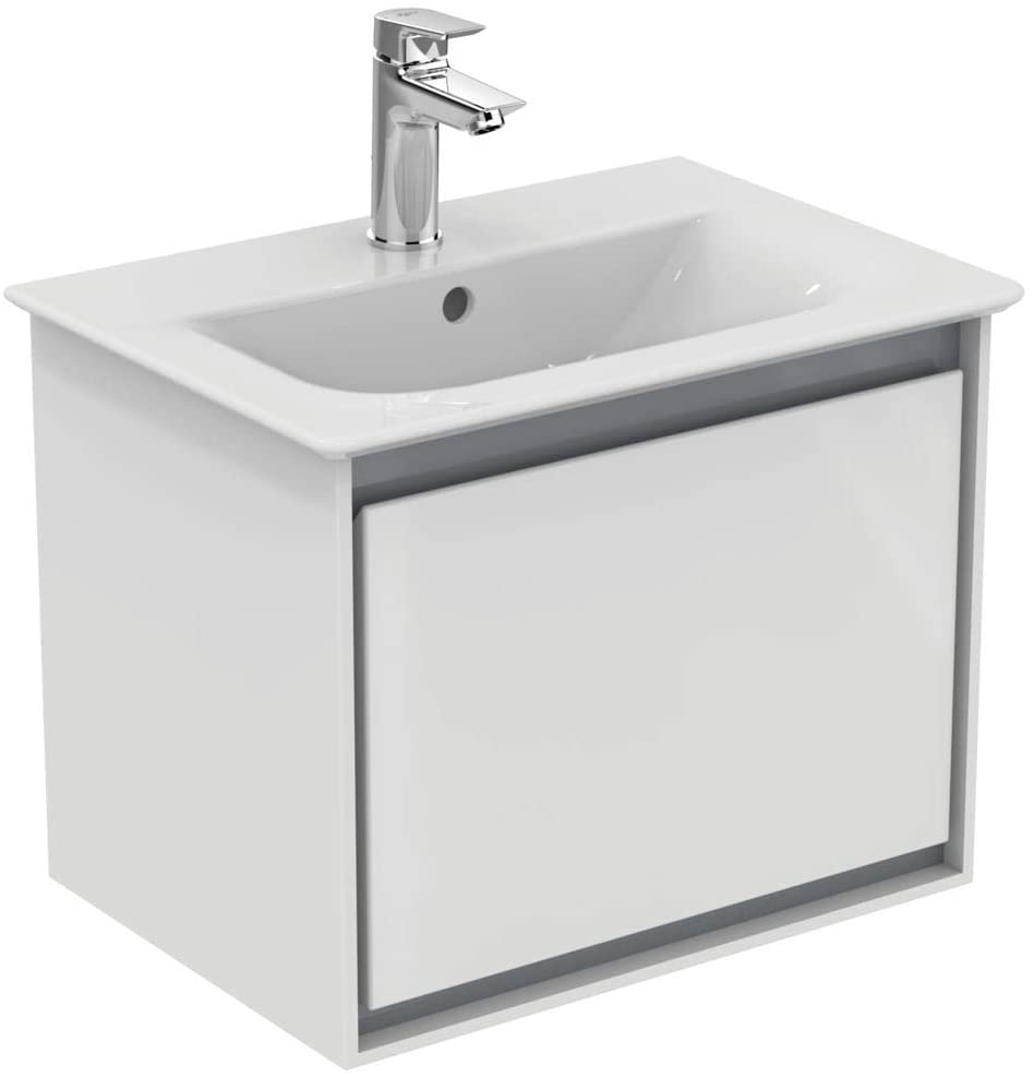 Ideal Standard CONNECT Air Vanity unit, 500mm, 1 drawer, E0817, colour: White glossy/white matt - E0817B2