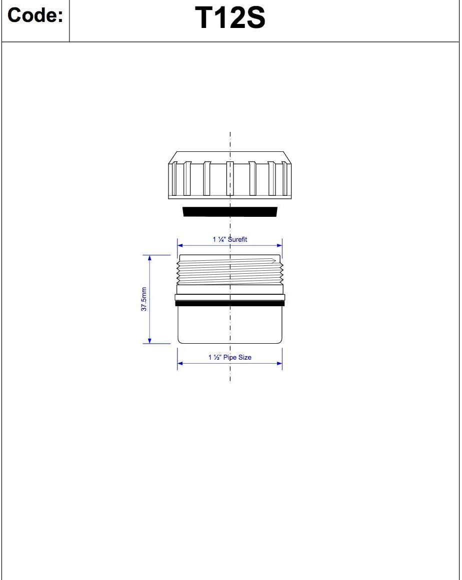 McAlpine 1å_" x 1å_" Reducer for Surefit Fittings T12S