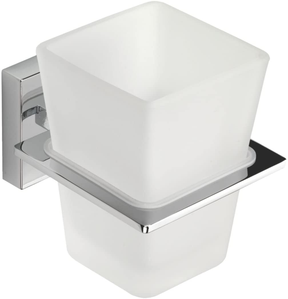 Croydex Cheadle Flexi-Fix Tumbler & Holder Chrome